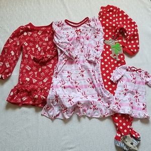Girls Christmas pajama bundle